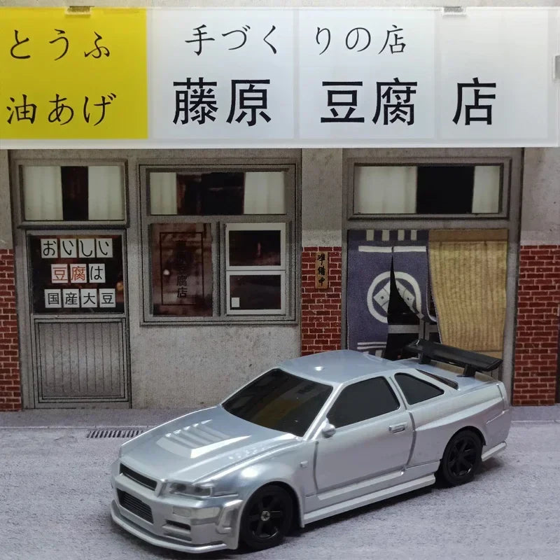 1/43 scale high-speed RC drift car in durable plastic and metal with remote controller — view 5