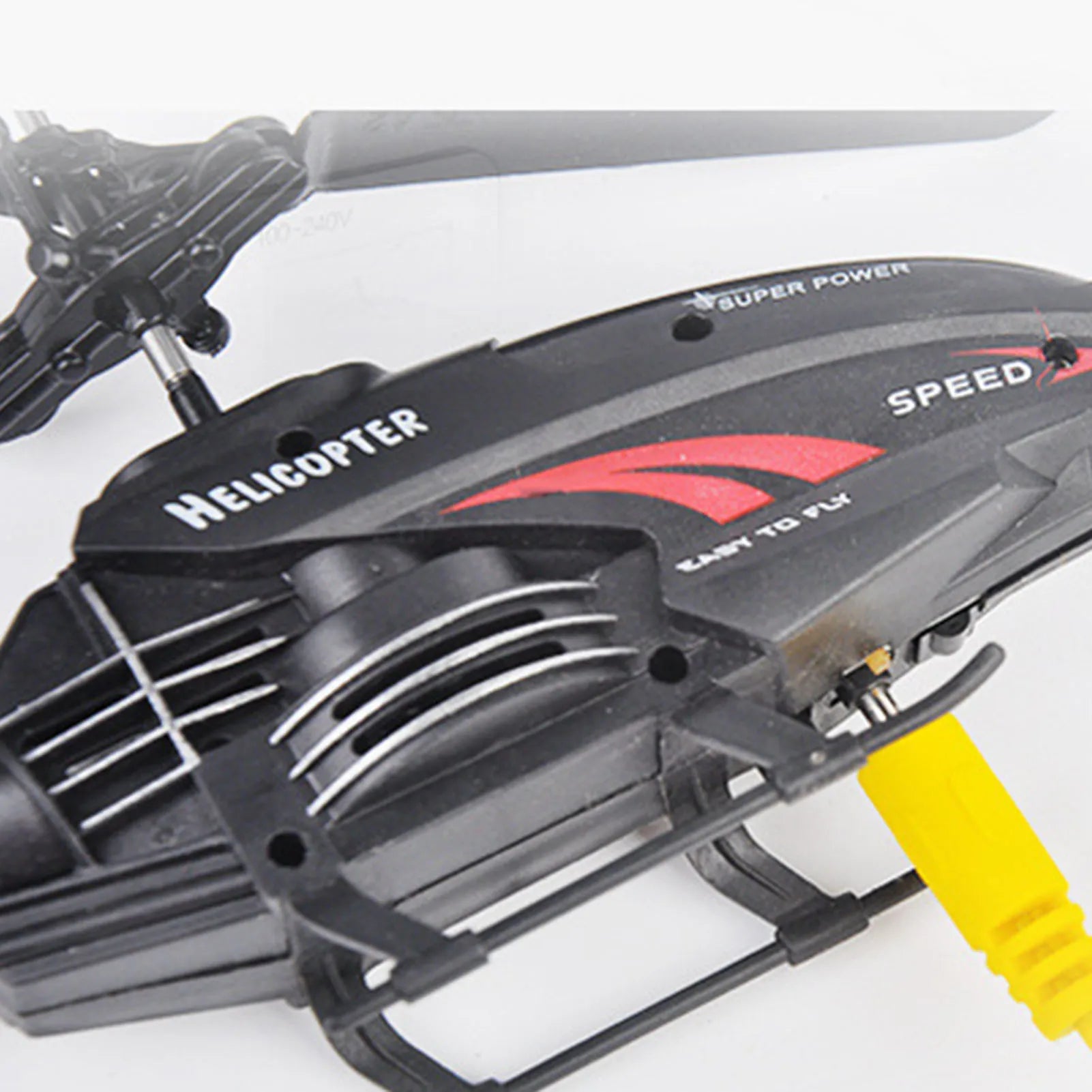 High-speed LED remote control helicopter toy in durable plastic with vibrant lights for kids — view 2