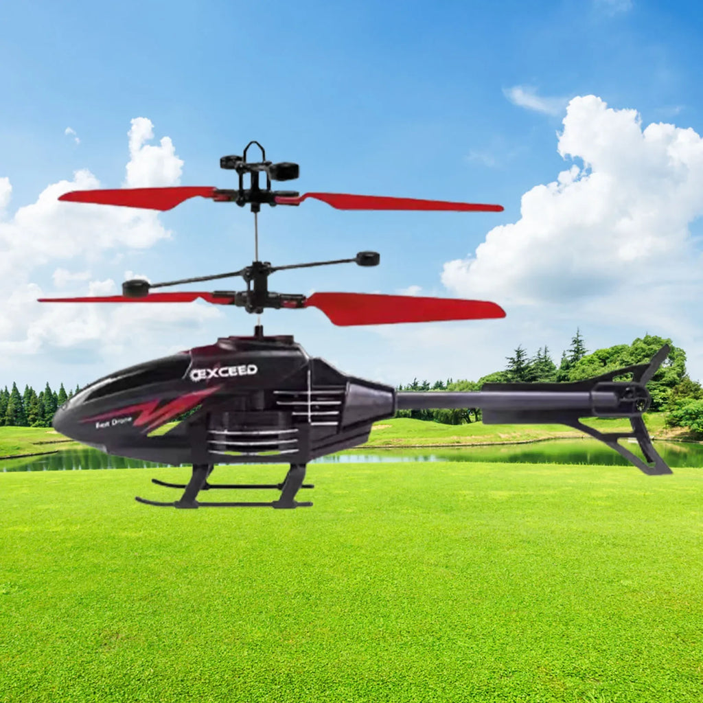 High-speed LED remote control helicopter toy in durable plastic with vibrant lights for kids — view 4