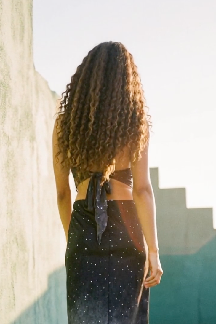 Mira Silk Tie Top in Star Dust - Limited Edition-1