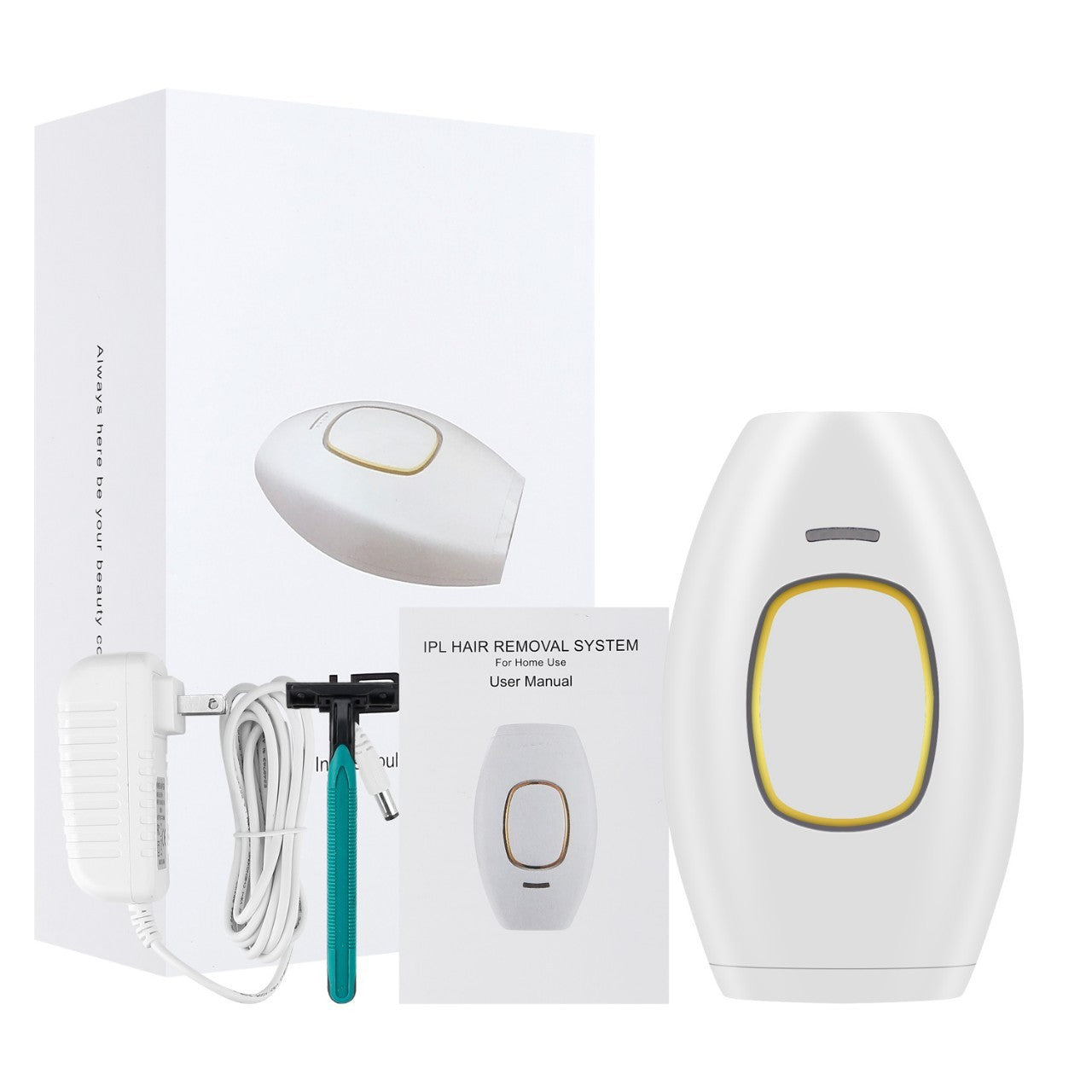 White freezing point laser hair removal device with advanced quartz tube technology for home use — view 5