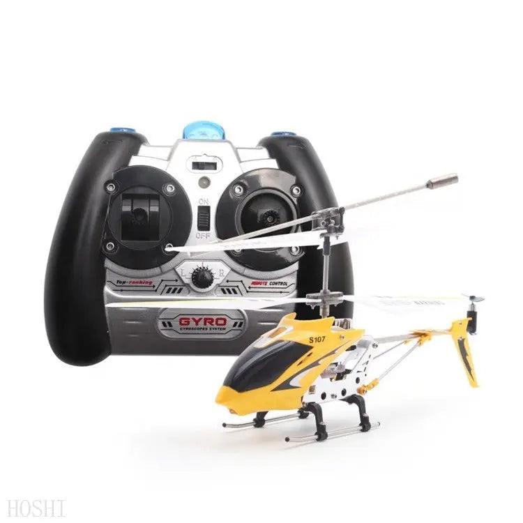 Hoshi Syma S107G remote control helicopter with durable alloy body, dual rotors, and LED lights — view 3