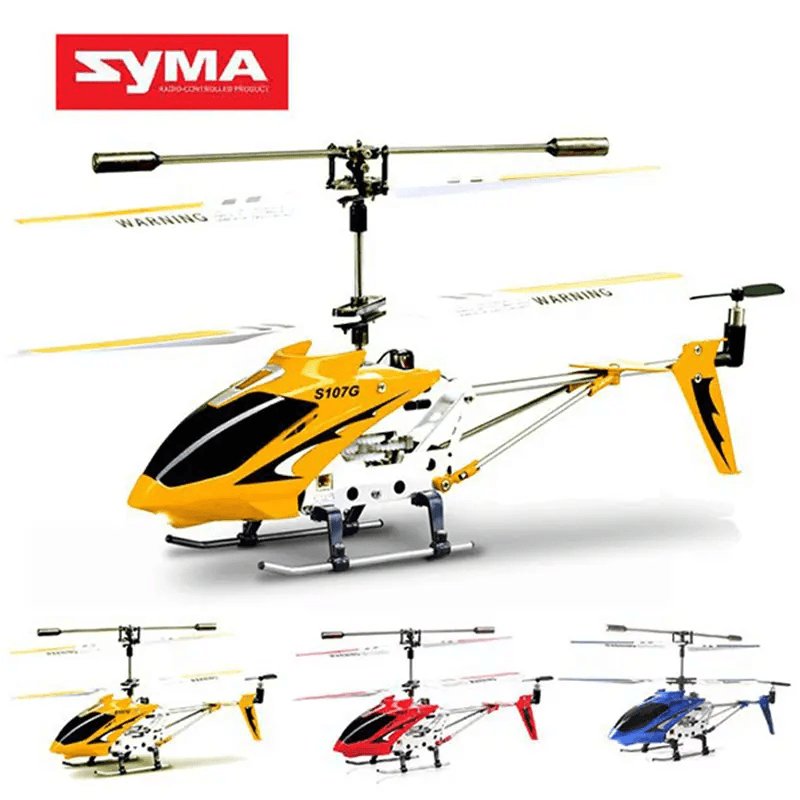 Hoshi Syma S107G remote control helicopter with durable alloy body, dual rotors, and LED lights — view 2