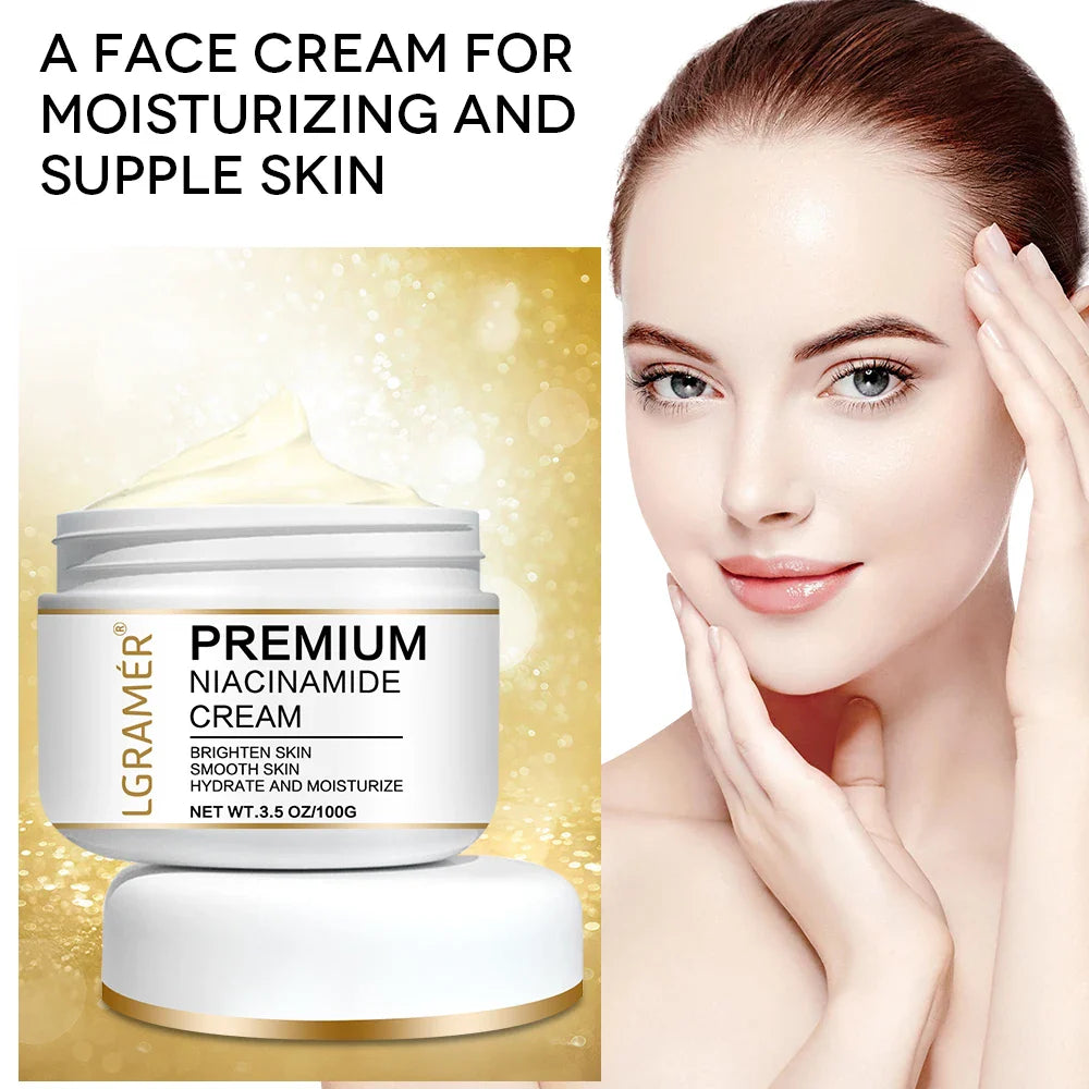 LGRAMER Gold Hyaluronic Acid Nicotinamide Face Essence bottle for deep moisturization and skin brightening — view 2