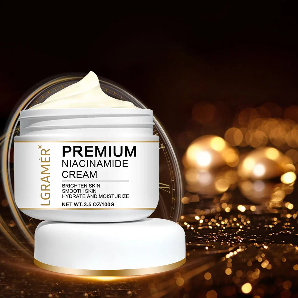 LGRAMER Gold Hyaluronic Acid Nicotinamide Face Essence bottle for deep moisturization and skin brightening — view 3
