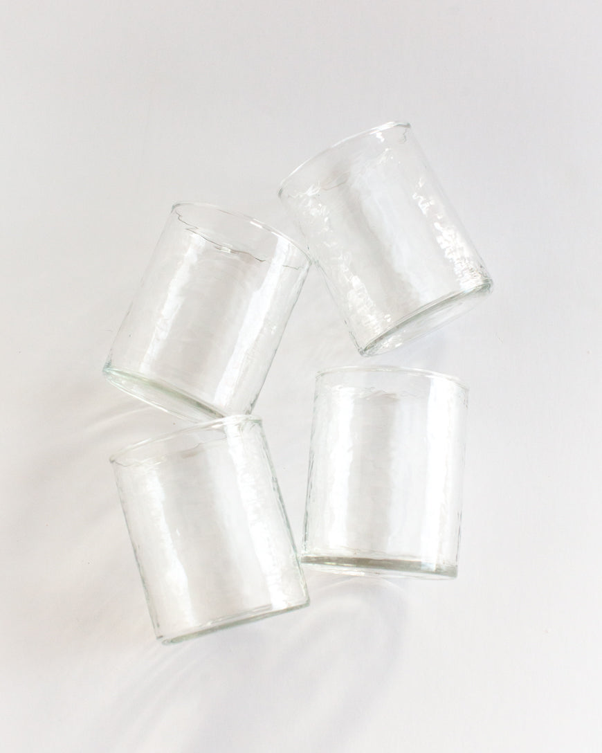 Handblown Hammered Small Carafe Glasses-4