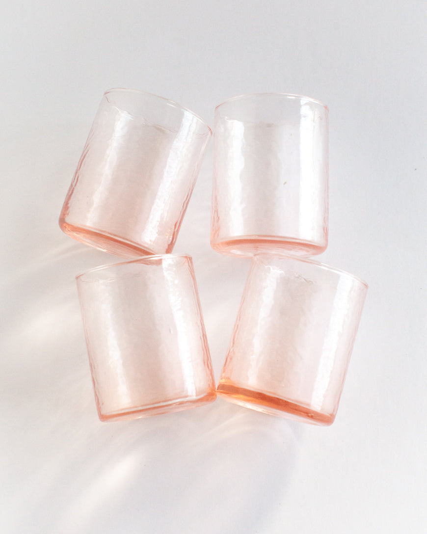 Handblown Hammered Small Carafe Glasses-5