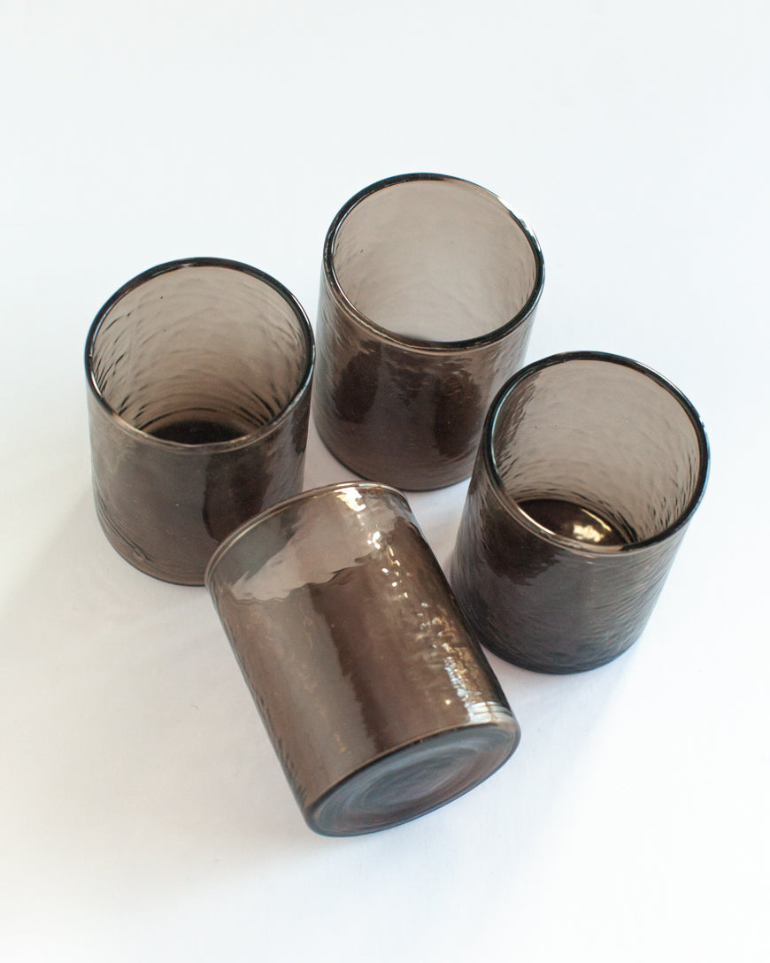 Handblown Hammered Small Carafe Glasses-6