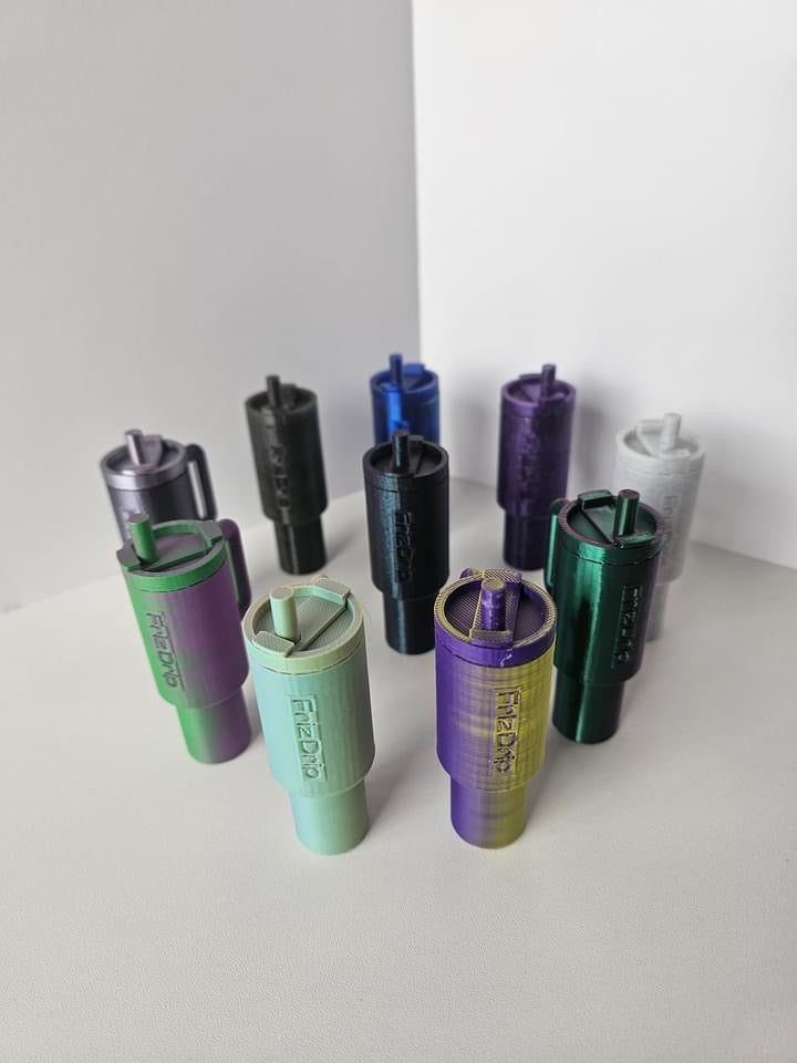 Tumbler Style Lip Balm Holder Keychain – Portable Lip Balm Case, Colorful Clip-On Holder for Keys, Purse & Backpack-0