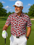 Men's short sleeve Canada EH performance golf polo shirt in a limited edition print