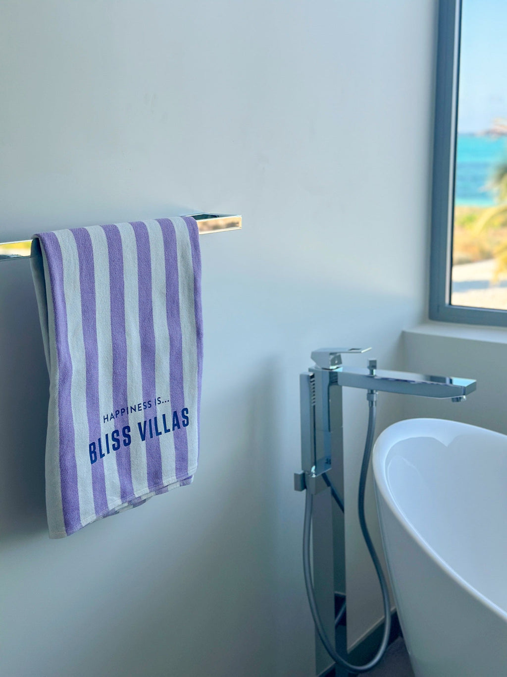 Custom Everywhere Towel, Striped Lilac-4