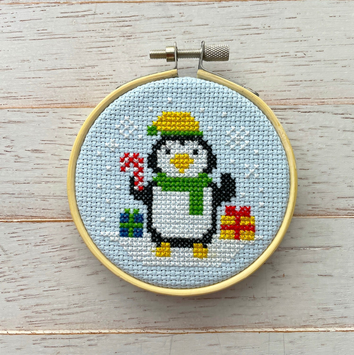 Penguin Ornament Cross Stitch Kit-0