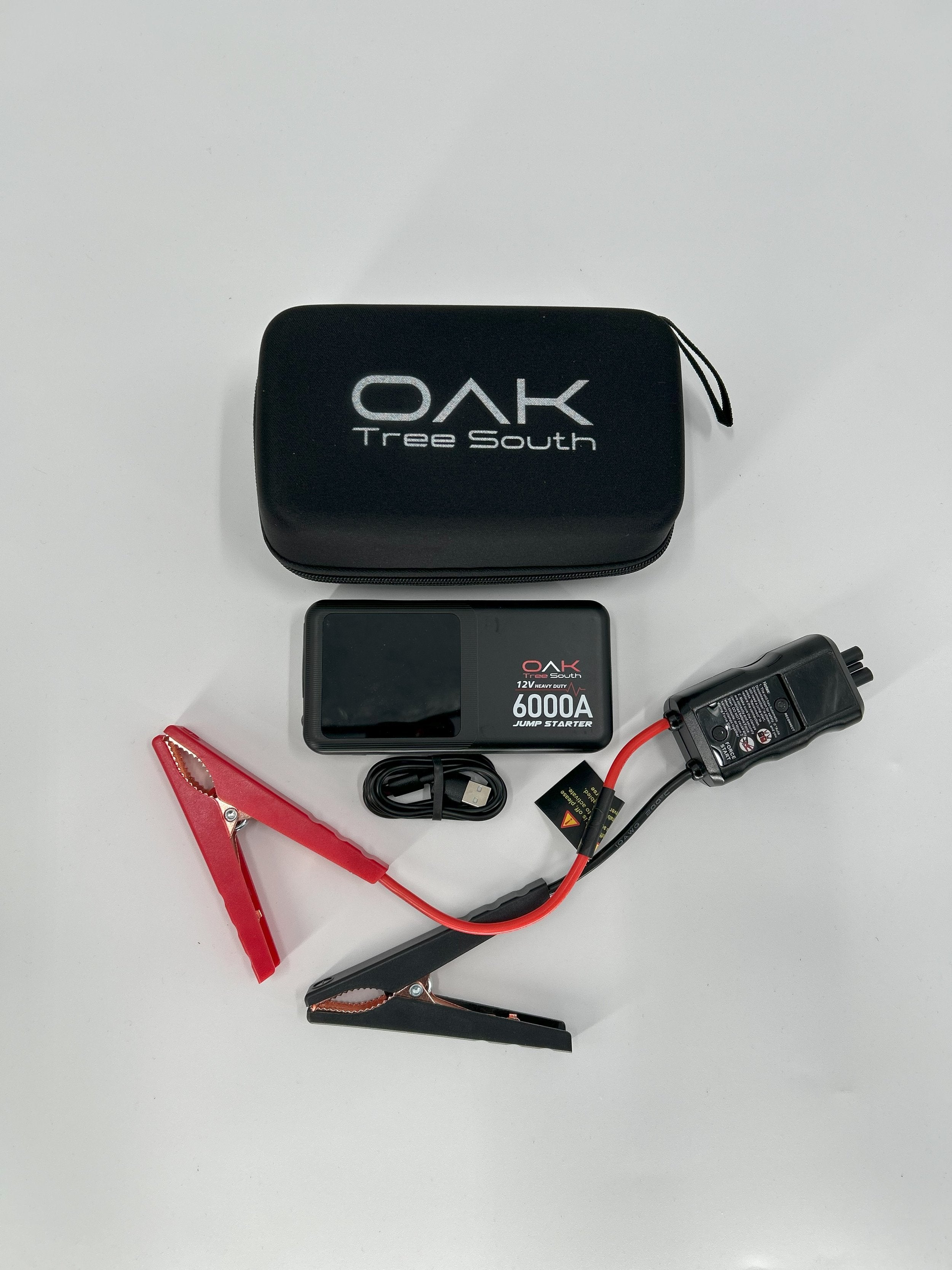 Heavy duty 6000A portable battery jumper pack with multiple charging ports and integrated LED flashlight — view 9