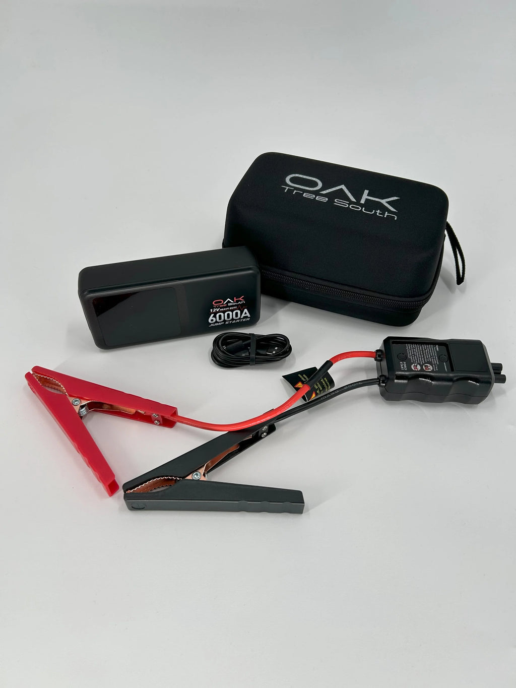 Heavy duty 6000A portable battery jumper pack with multiple charging ports and integrated LED flashlight — view 5