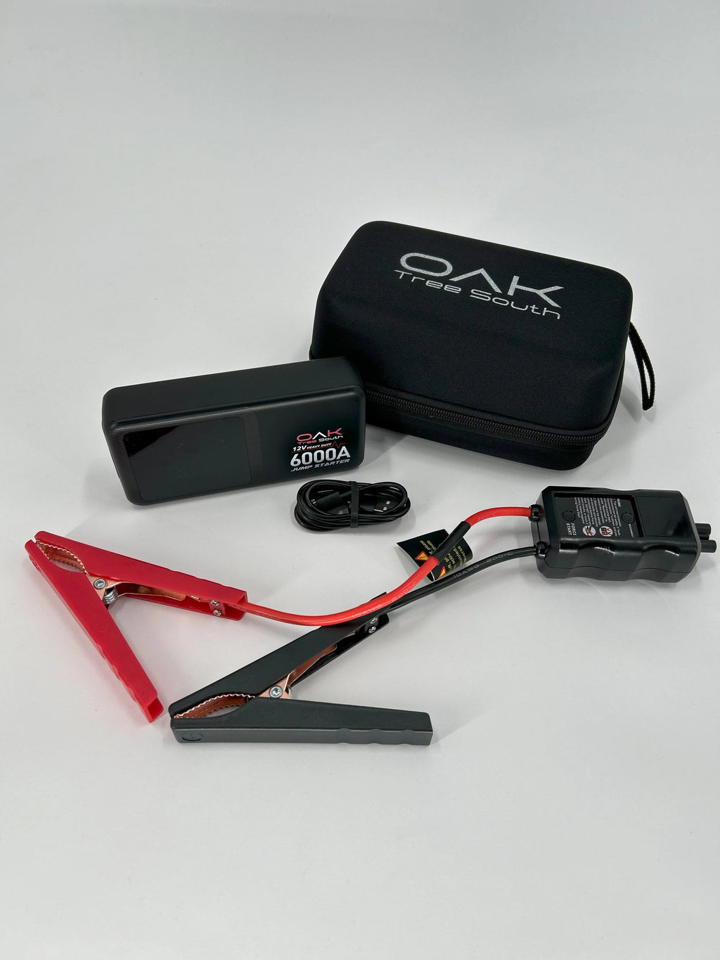 Heavy duty 6000A portable battery jumper pack with multiple charging ports and integrated LED flashlight — view 10
