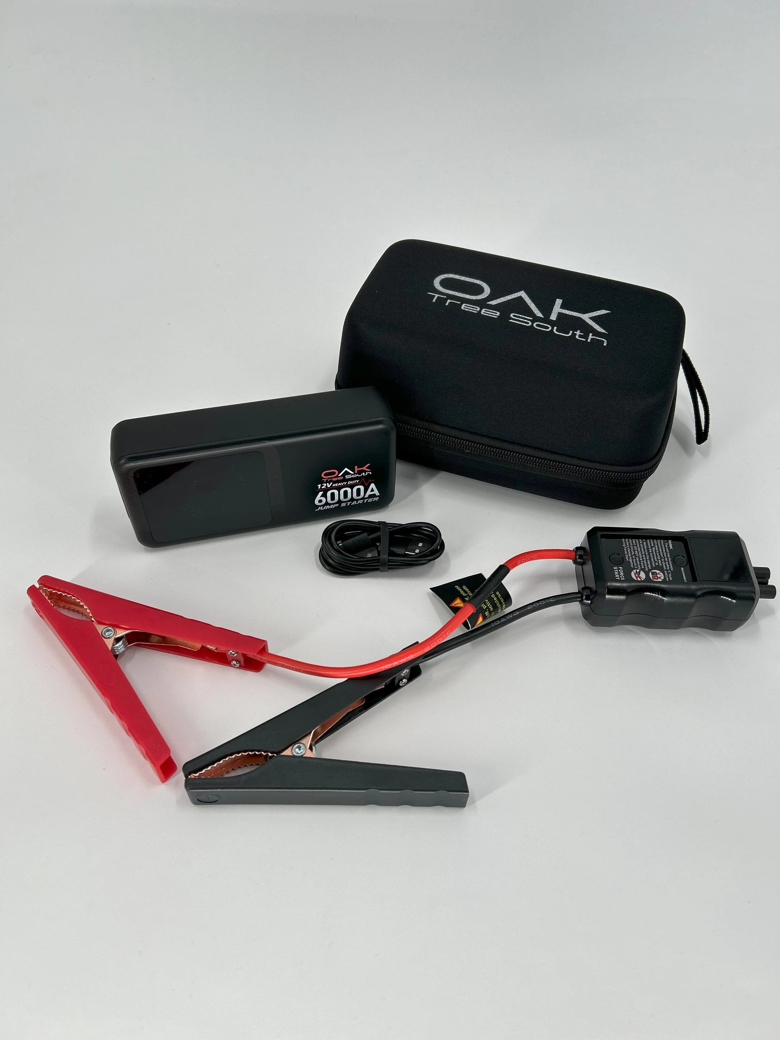 Heavy duty 6000A portable battery jumper pack with multiple charging ports and integrated LED flashlight — view 10