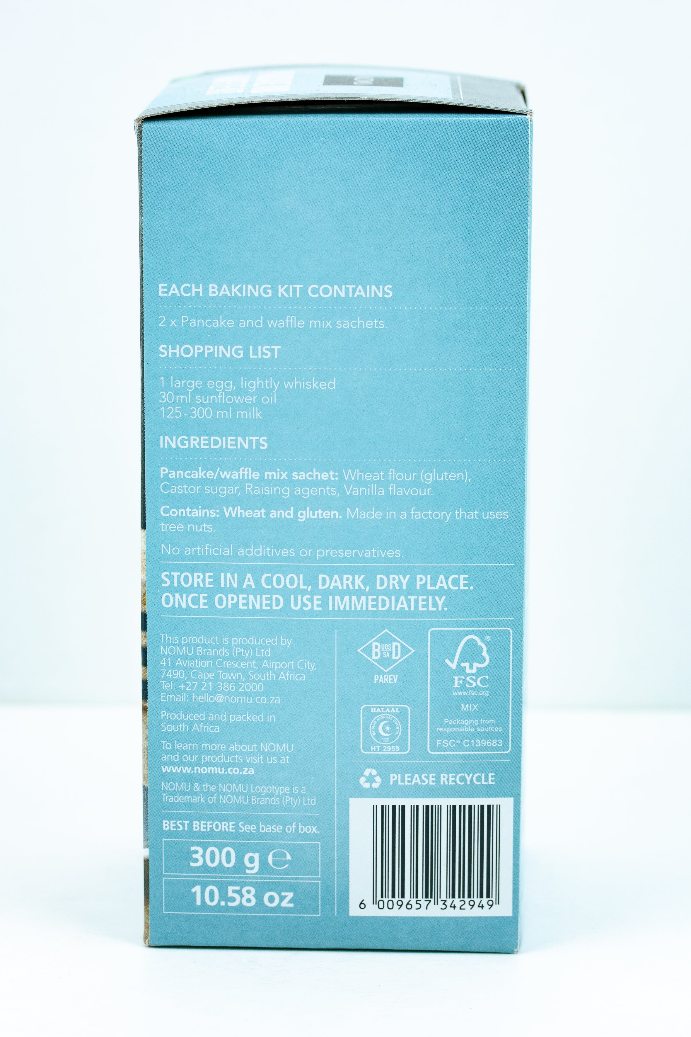 NOMU pancake and waffle baking kit package, premium 300g dry mix for easy gourmet breakfasts — view 3