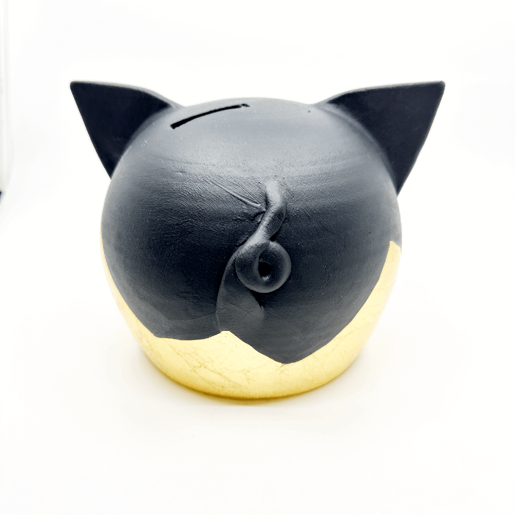 Divided Gold Piggy Bank-1