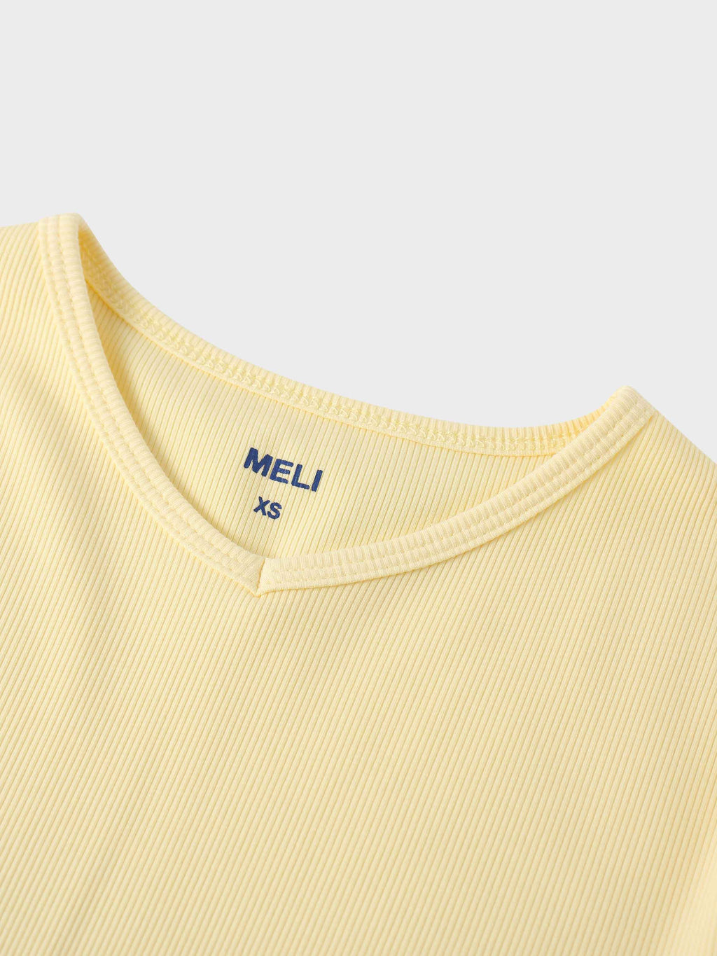 Soft Ribbed High V Tee-Butter Yellow-3