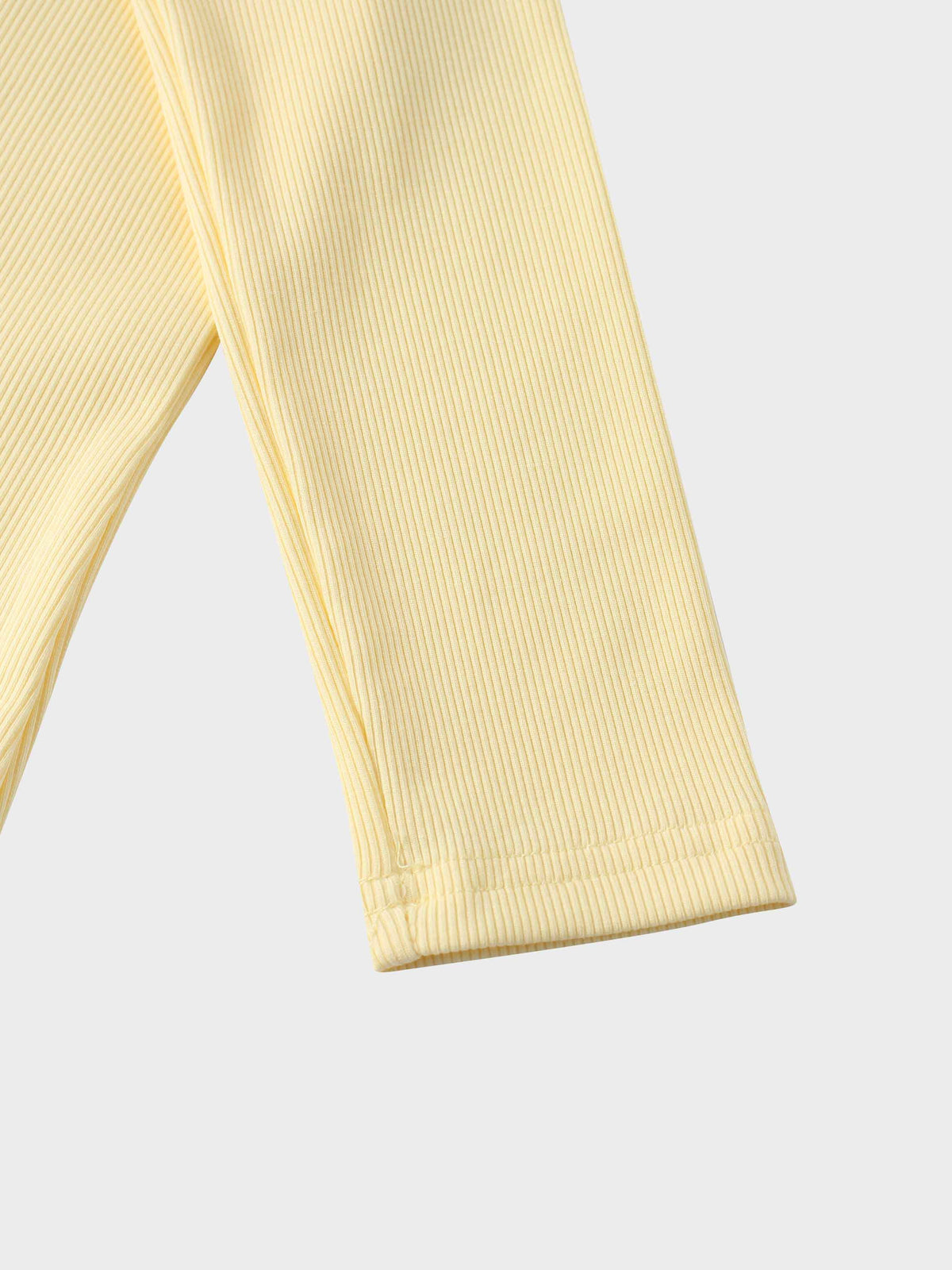 Soft Ribbed High V Tee-Butter Yellow-4