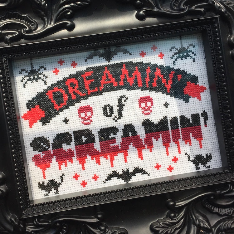 Dreamin' of Screamin' Counted Cross Stitch DIY KIT