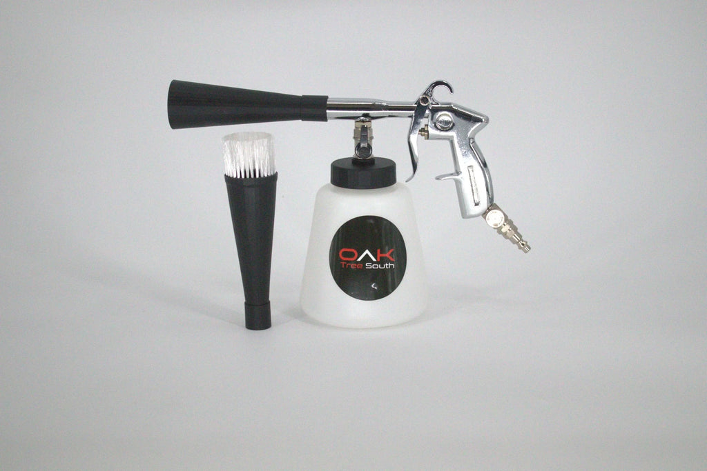 Wet air gun auto detailing tool with adjustable nozzle and heavy duty metal construction for cleaning