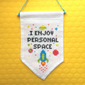 Personal Space Tiny Banner Counted Cross Stitch Kit-0