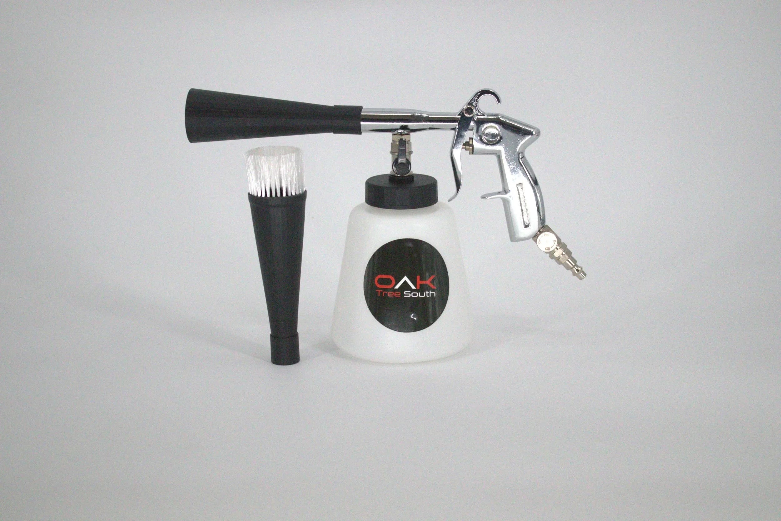 Wet air gun auto detailing tool with adjustable nozzle and heavy duty metal construction for cleaning