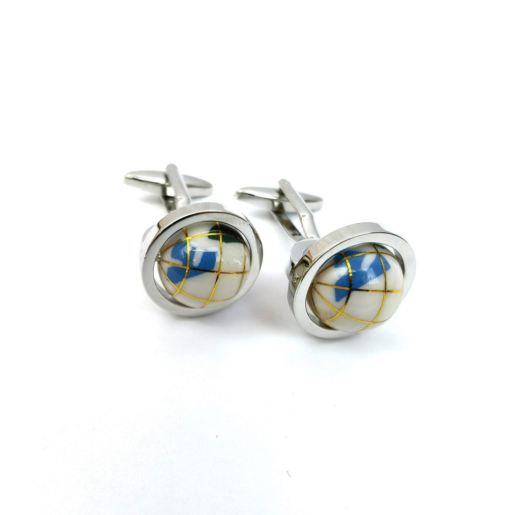 Cream Globe Cufflinks-0