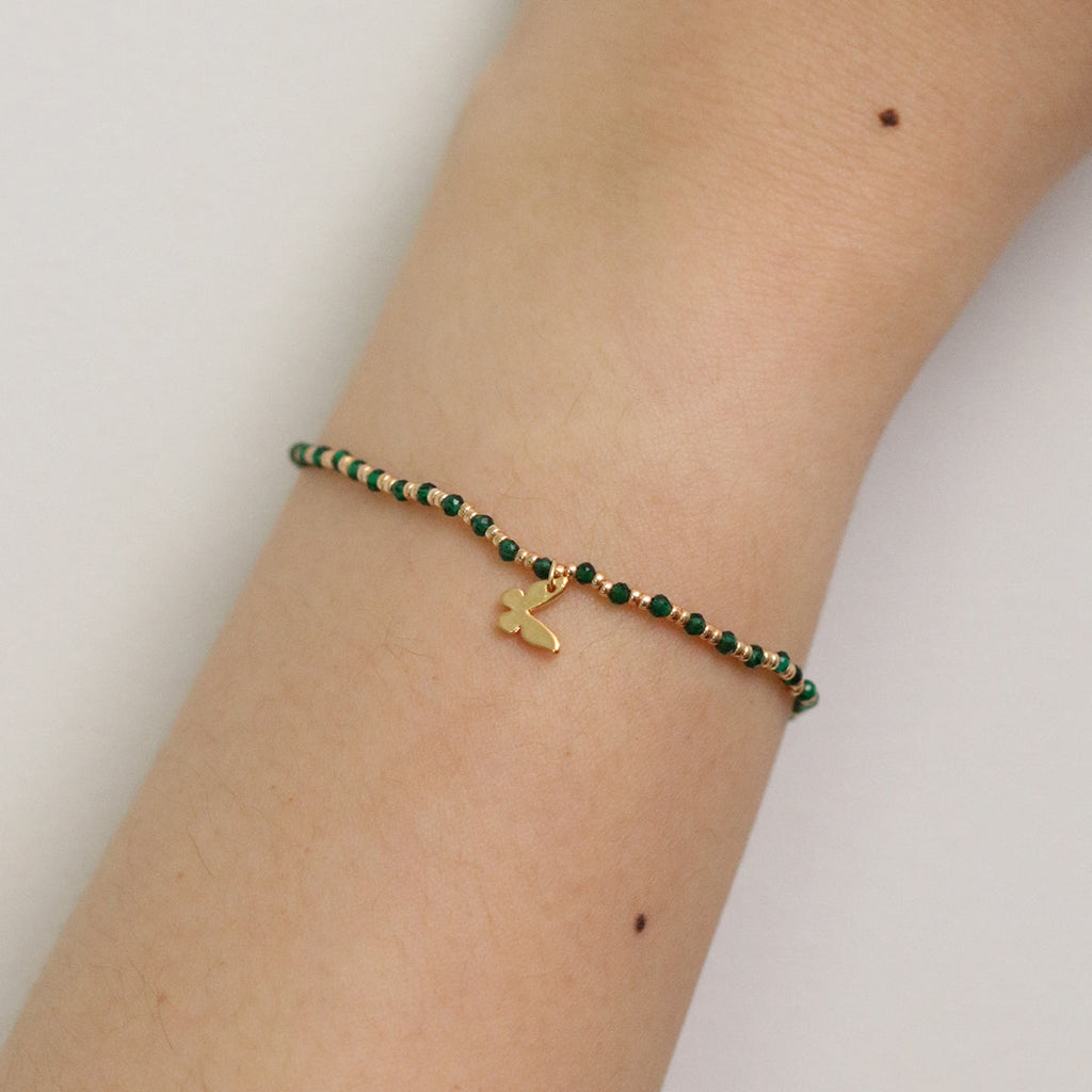 Gemstone butterfly charm bracelet-6