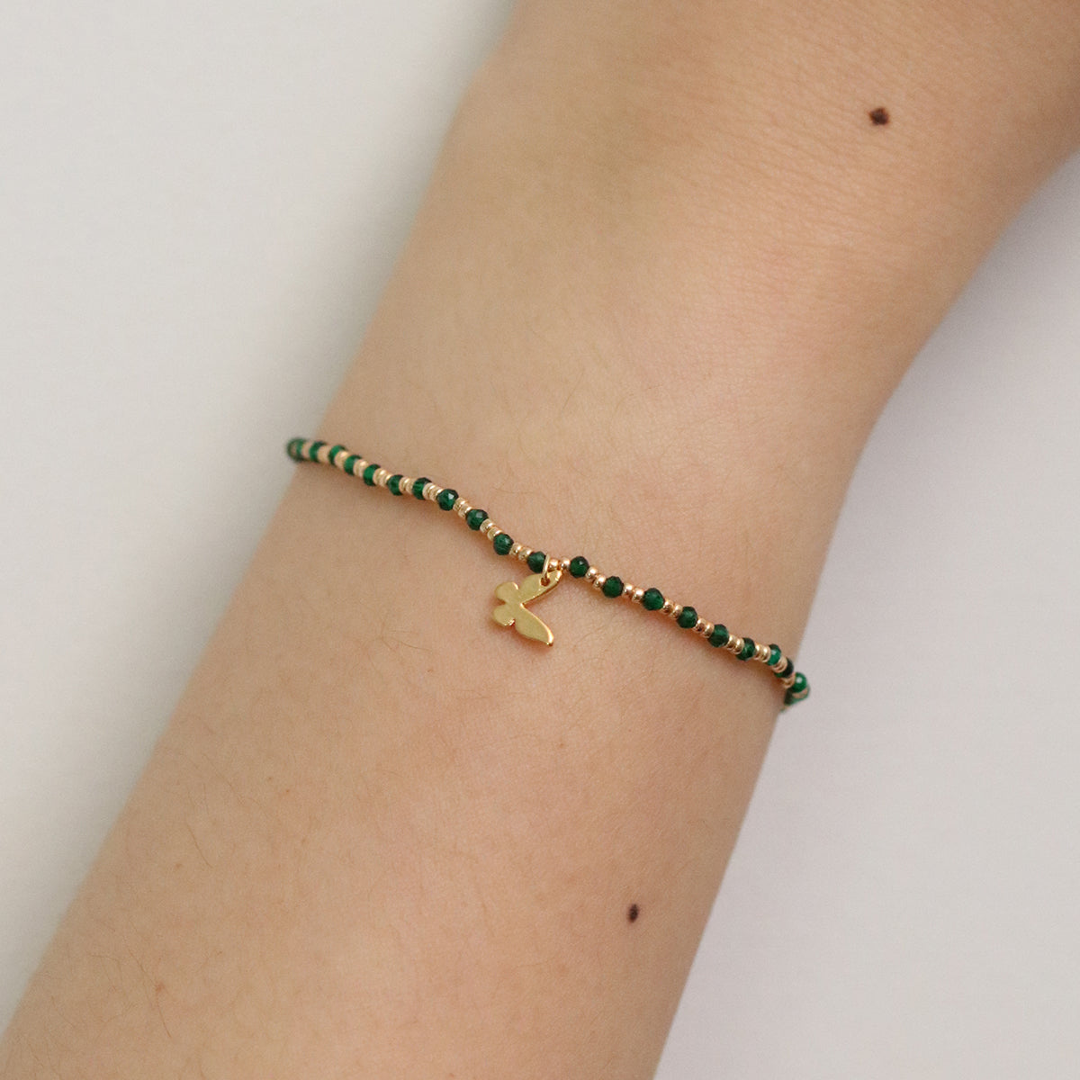 Gemstone butterfly charm bracelet-6