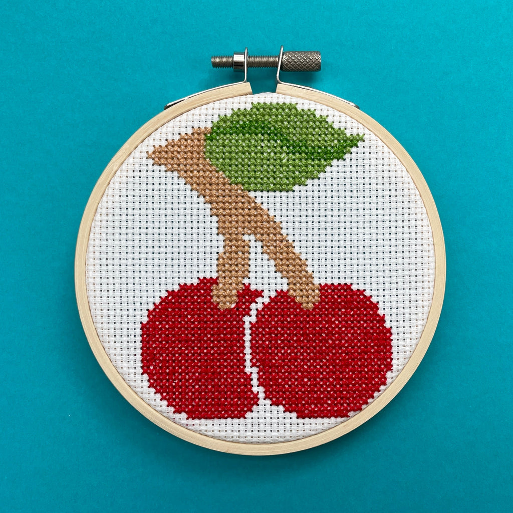 Cherries by Mary Engelbreit Counted Cross Stitch DIY KIT-0