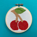 Cherries by Mary Engelbreit Counted Cross Stitch DIY KIT-0