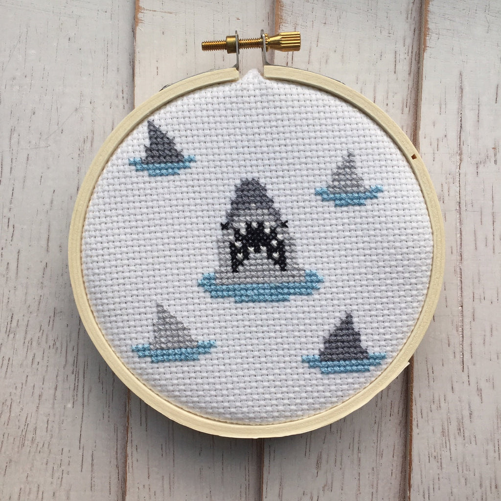 Shark Counted Cross Stitch DIY KIT-0