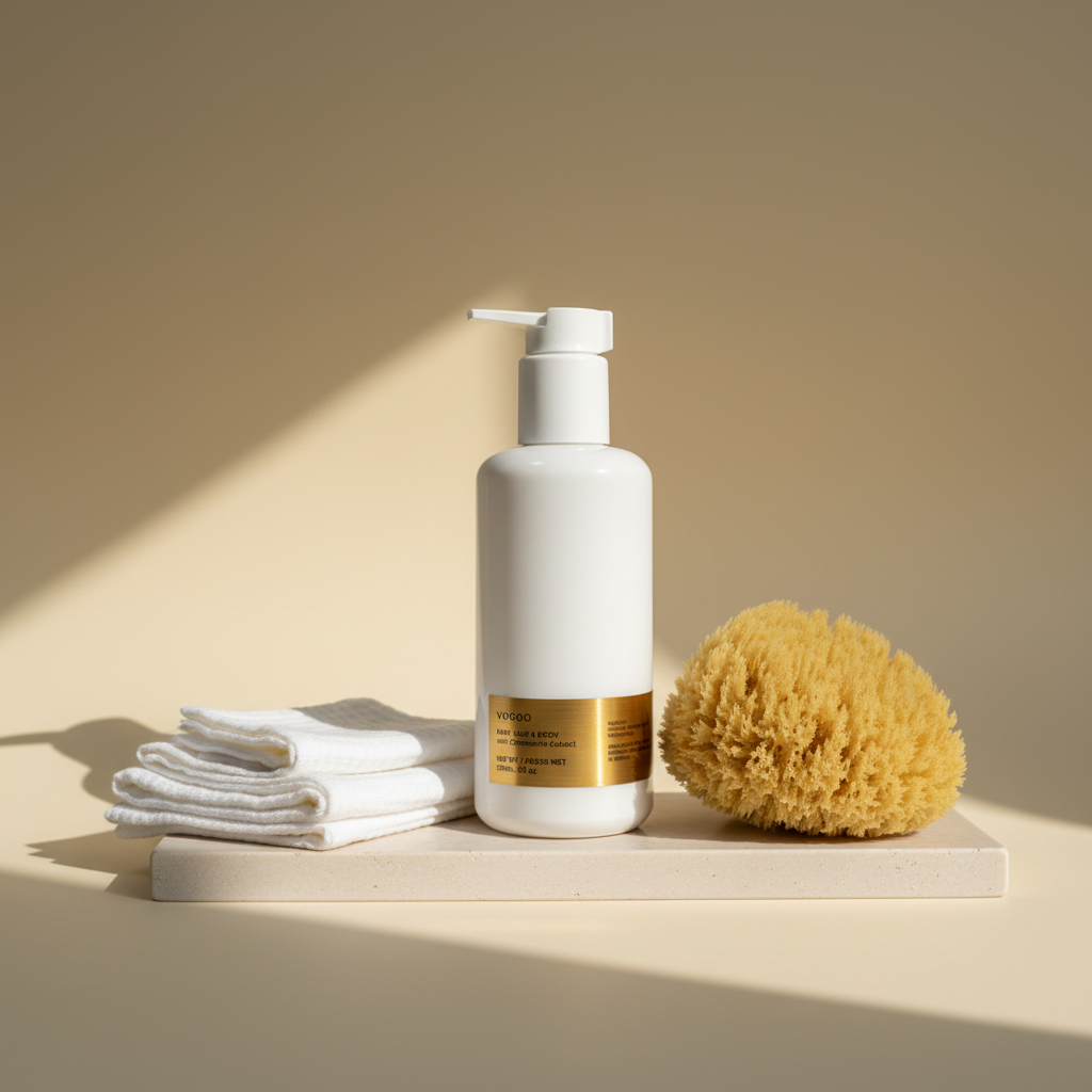 Vooqo gentle baby shampoo and body wash bottle for delicate sensitive skin and hair cleansing — view 2