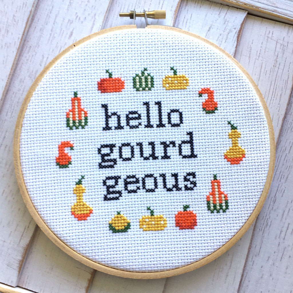 Hello Gourdgeous Counted Cross Stitch DIY KIT Intermediate-0
