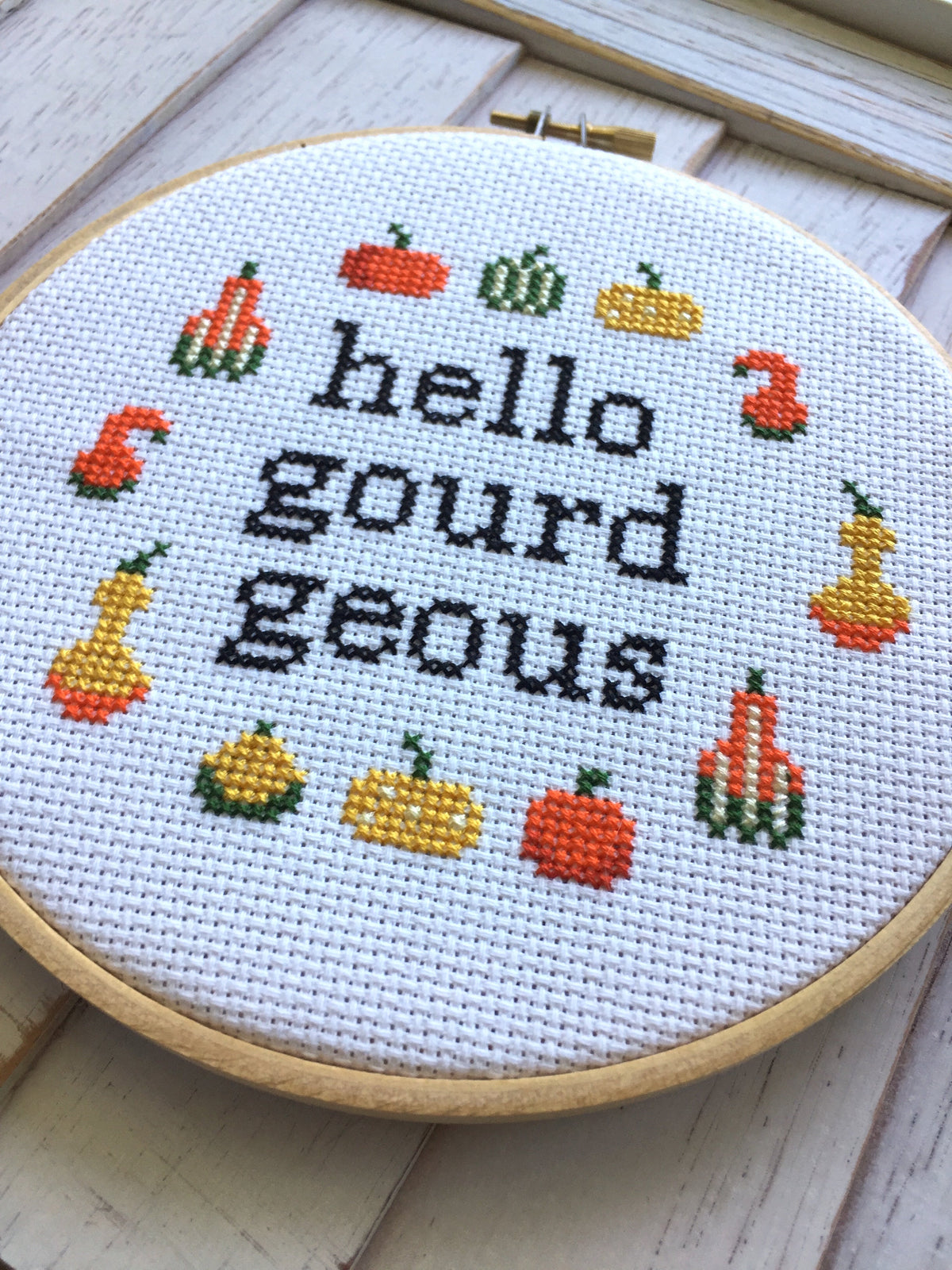 Hello Gourdgeous Counted Cross Stitch DIY KIT Intermediate-1