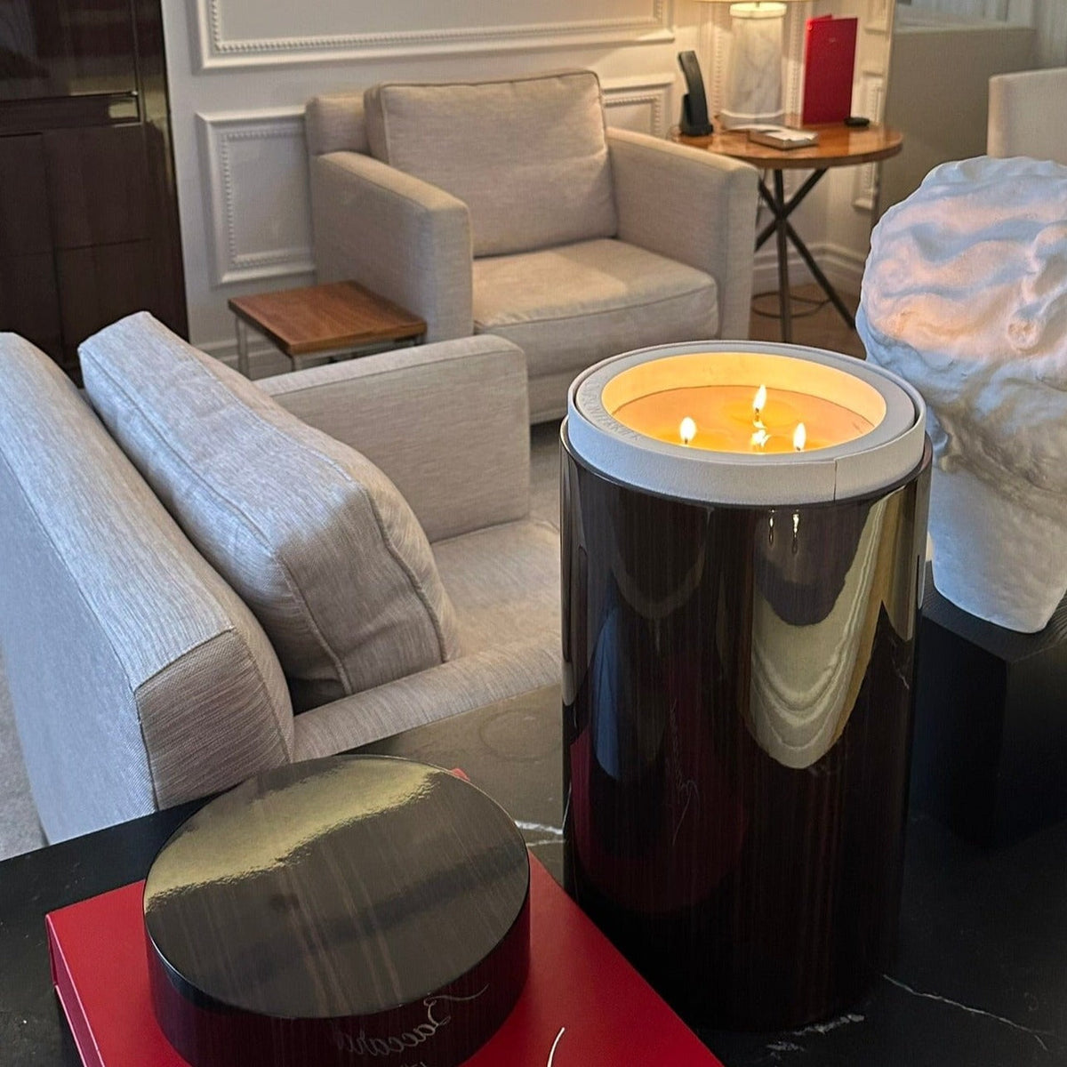 Large Home Candle, Zebrano-1