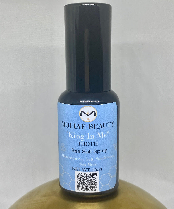 THOTH men's sea salt spray bottle, hydrating sandalwood mist for face body and hair — view 4
