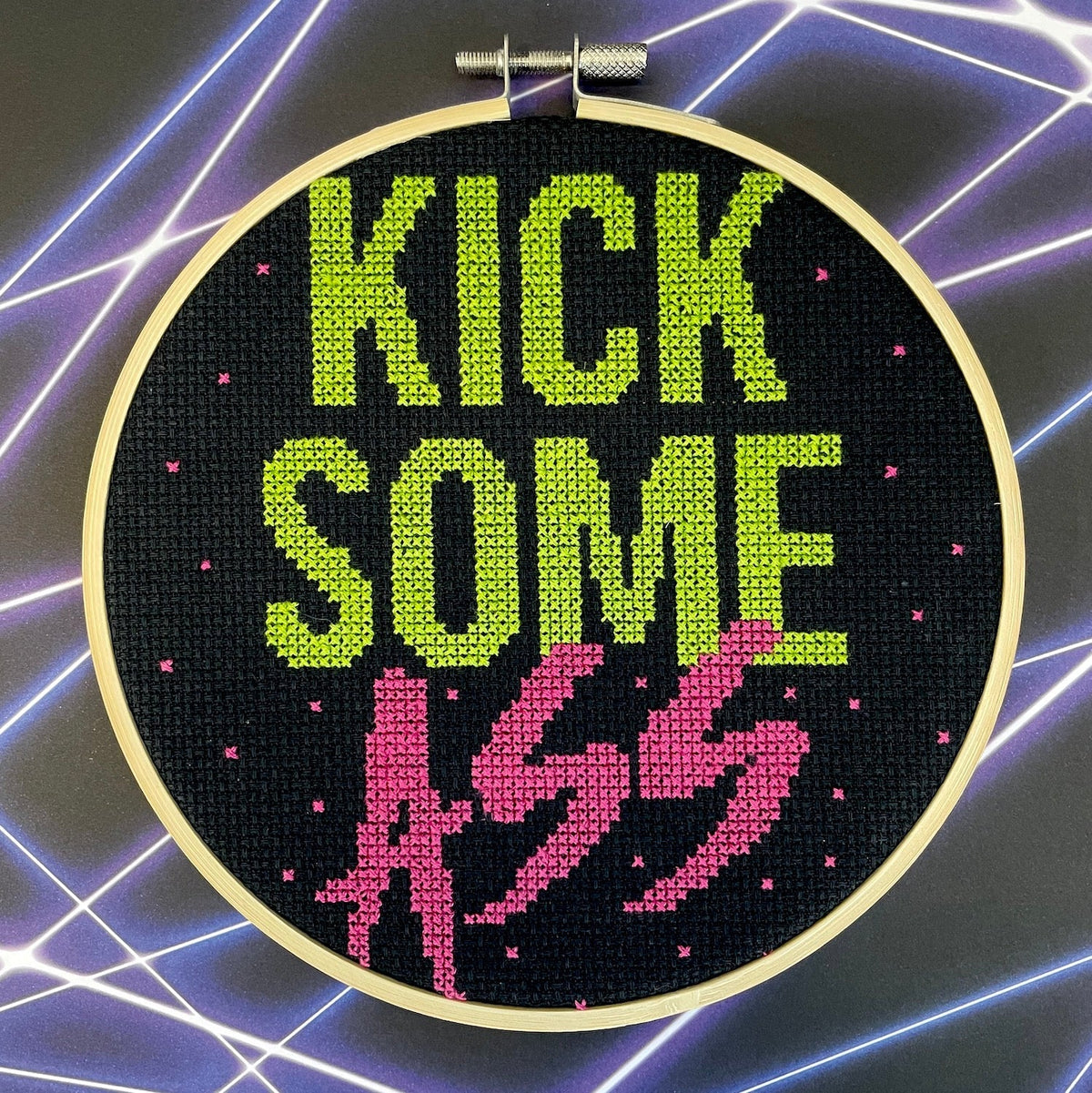 Kick Some As Counted Cross Stitch DIY KIT-0