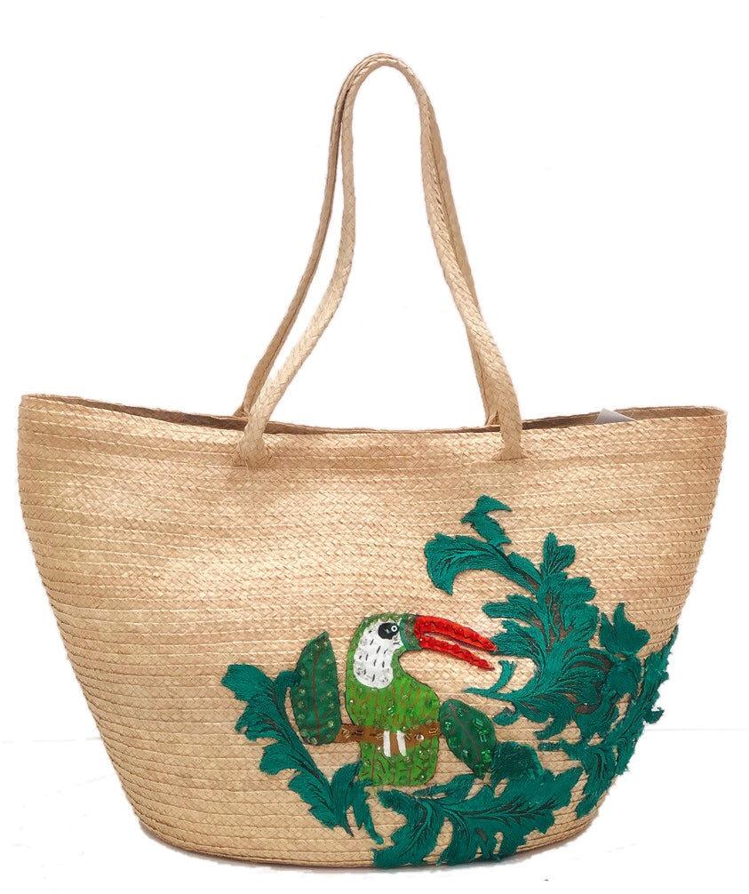 Handmade Parrot Beach Bag-0