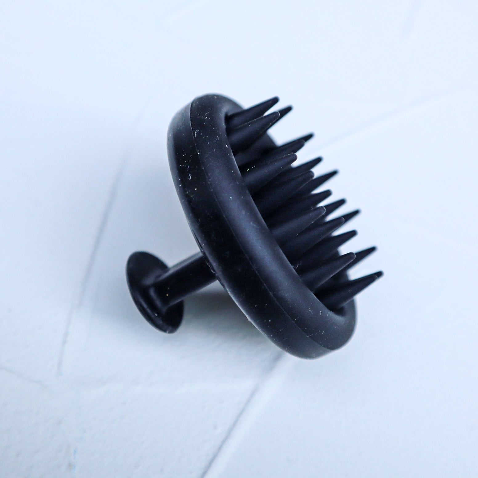 Ergonomic silicone scalp massager shampoo brush with soft bristles and grip handle — view 5