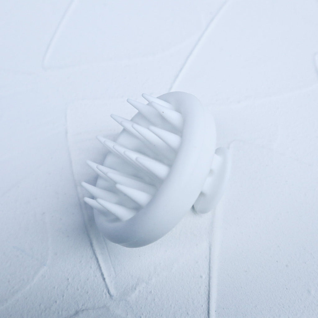 Ergonomic silicone scalp massager shampoo brush with soft bristles and grip handle — view 2