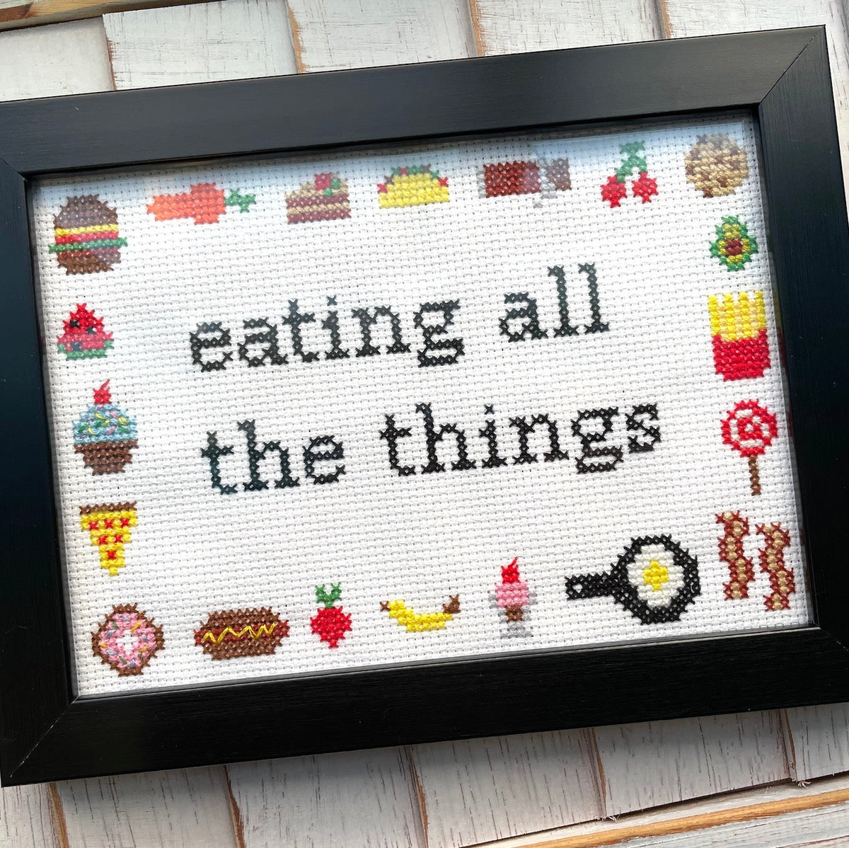 Eating All The Things Counted Cross Stitch Kit-0