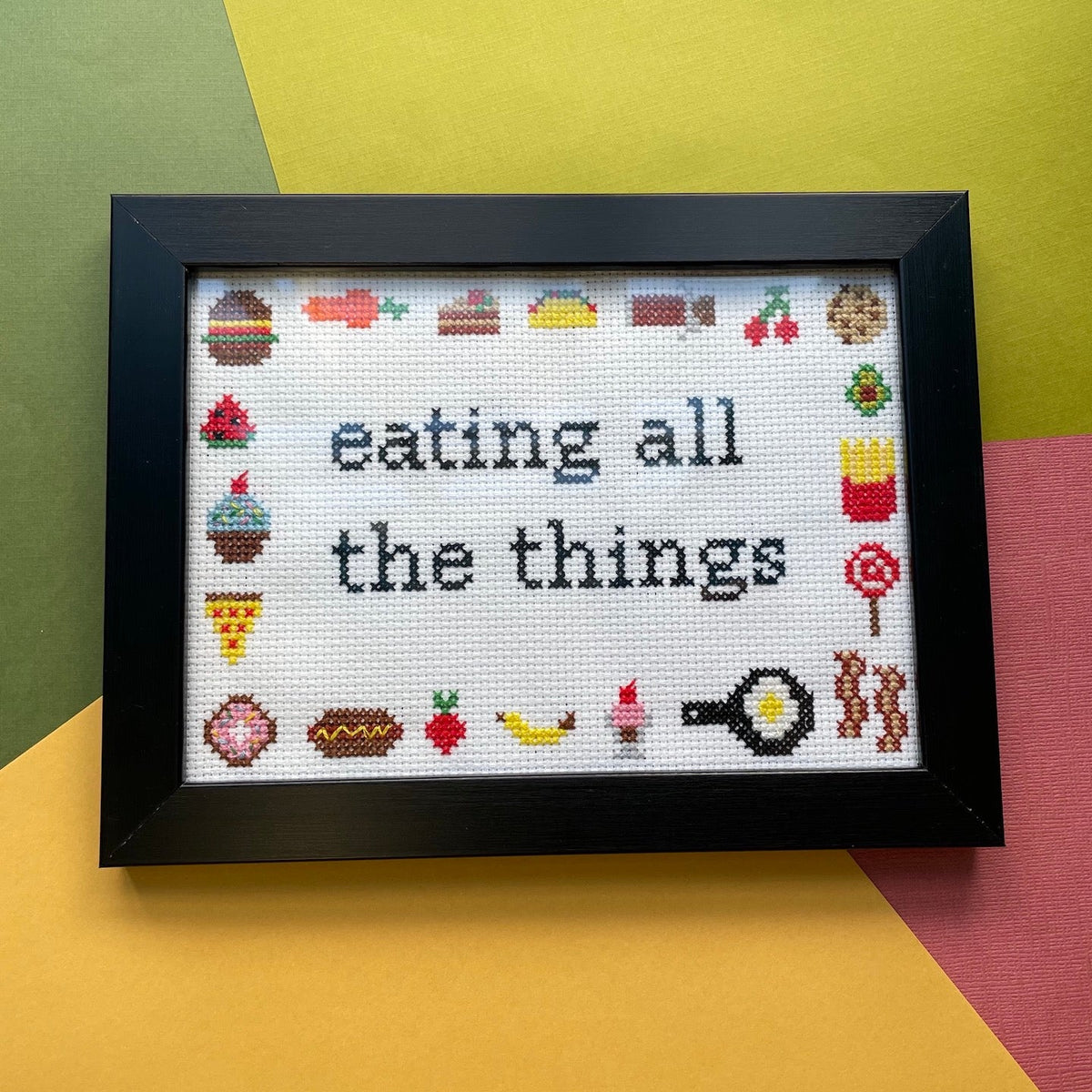 Eating All The Things Counted Cross Stitch Kit-1