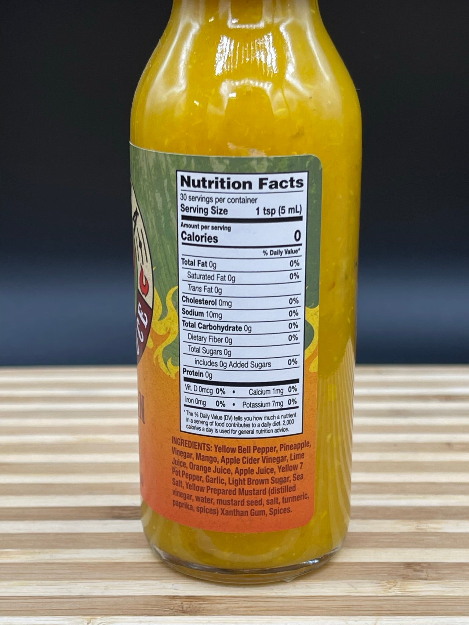 Bottle of Bohica Hawaiian Lava hot sauce with a blend of tropical fruits and spicy peppers — view 5