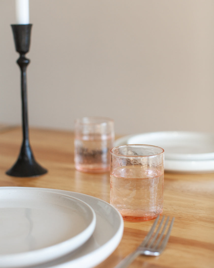 Handblown Hammered Small Carafe Glasses-1
