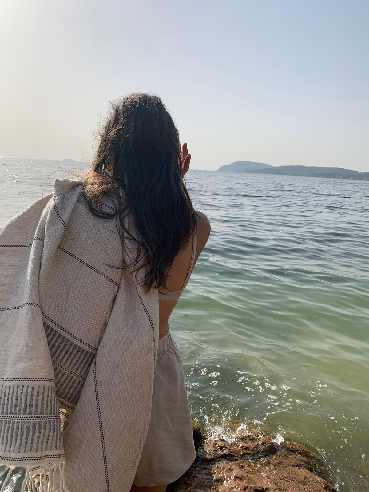 Handwoven hammam towel "Izmir"-1