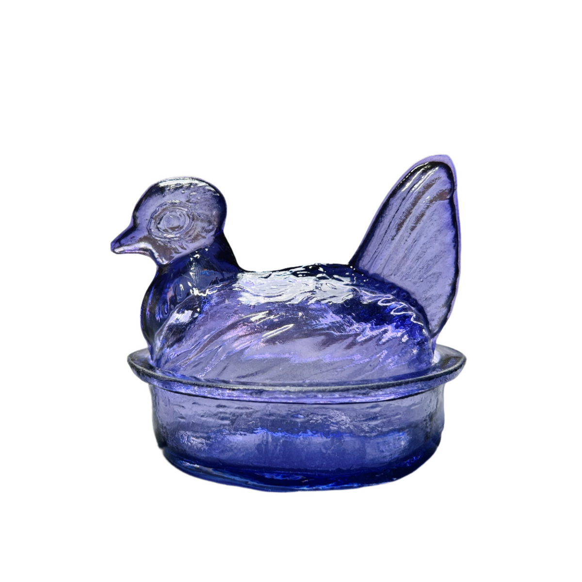 Nesting Hen Bowl & Lid - LAVENDER | Hand Blown Glass - Colombia-0