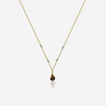 Smoky Quartz & Akoya Pearl Pendant Necklace | 14K Gold-0